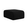 POUF Bouclé Stoff Schwarz - Schwarz, Holzwerkstoff/Kunststoff (72/42/94cm) - Makamii
