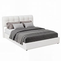 POLSTERBETT 140/200 cm, mit LED-Kopfteil, USB und Bettkasten, Holzlattenrost, gepolstertes Samt-Bett, Beige - Beige, Holzwerkstoff (140/200cm) - Brevoria