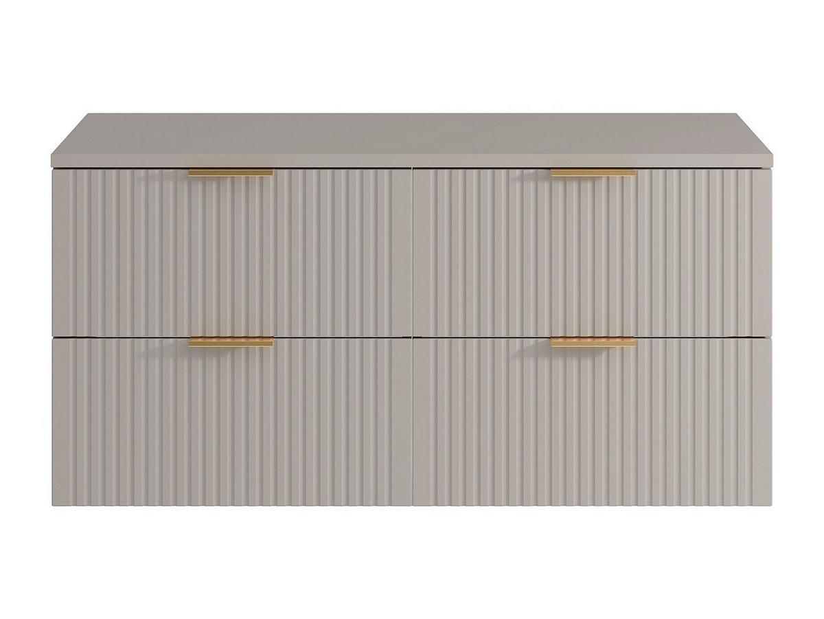 WASCHBECKENUNTERSCHRANK - 120cm x 46cm - MDF - beige - ZEVARA - Beige, Holz (120/57/46cm) - Vente-Unique