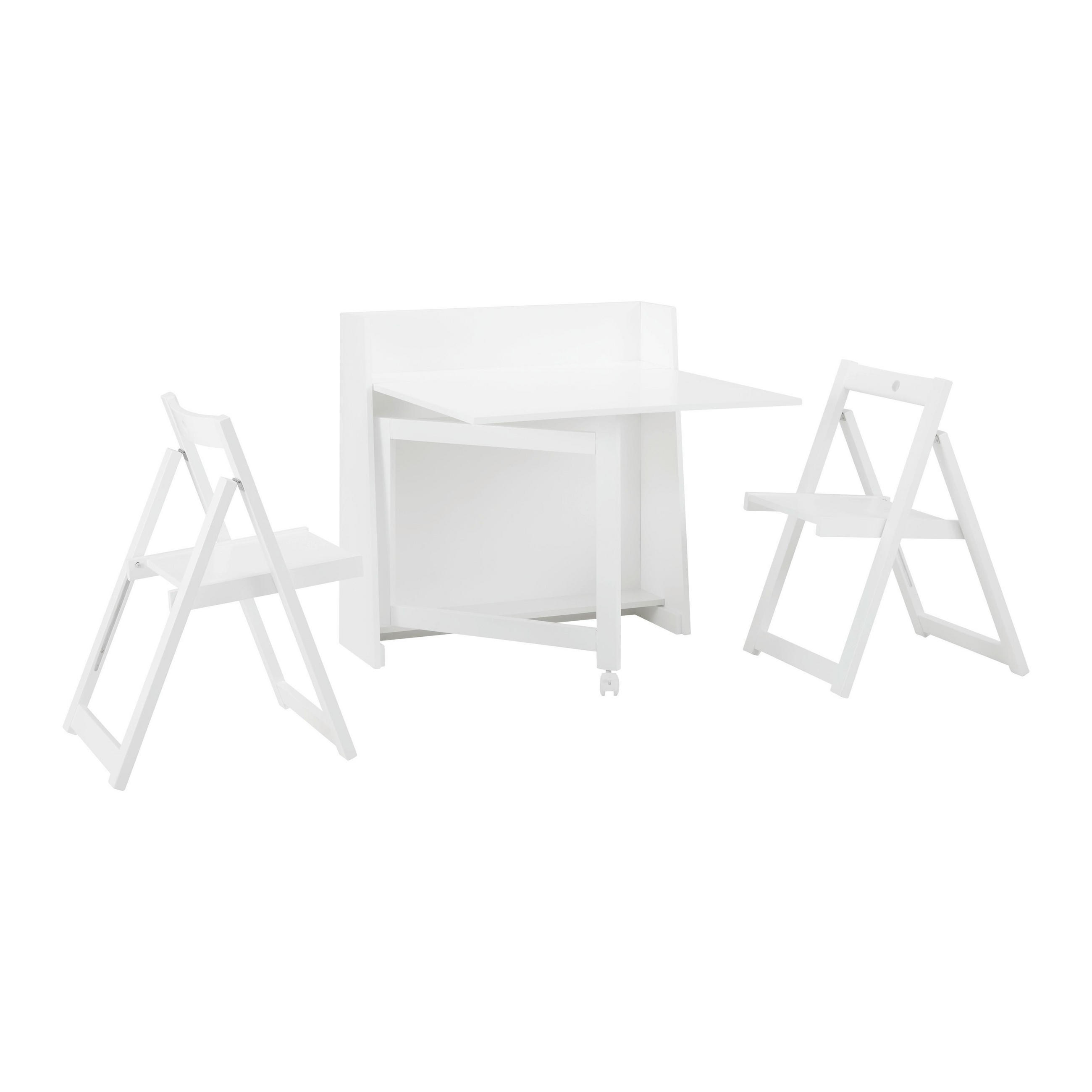 SITZGRUPPE Theo Weiß MDF ca. 85/83/85 cm klappbar - Weiß, Holz (83/85/85cm)