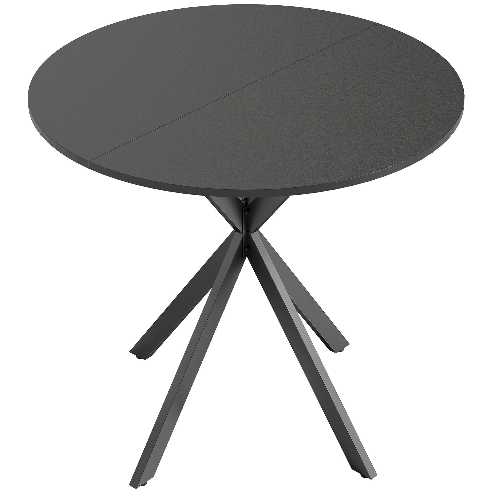 HOMCOM KUCHYŇSKÝ stůl kulatý černý 80/80/75 cm