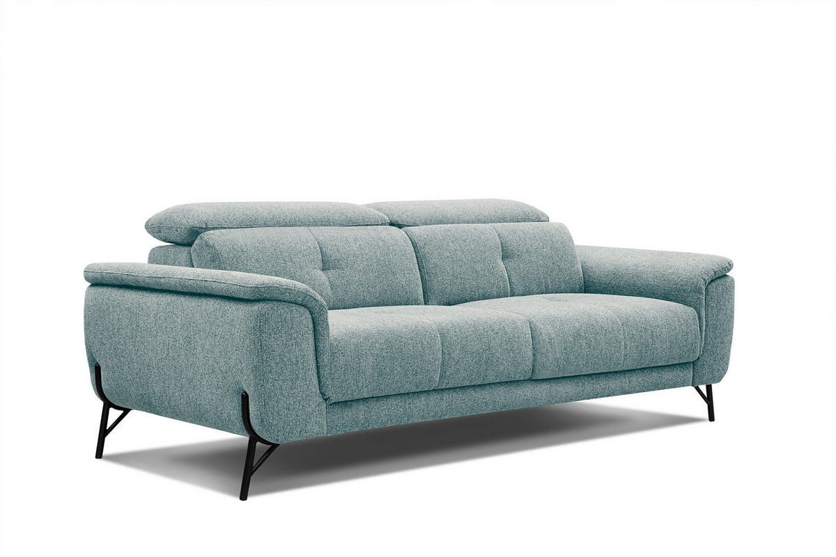 SOFA AVENA 3-Sitzer, mintgrün - Mintgrün, Holzwerkstoff/Textil (204/80/108cm) - Courtois Laville