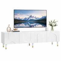 TV-SCHRANK mit 4 Türen 180 x 40 x 50 cm Weiß - Weiß, Holzwerkstoff (40/50/180cm) - Beauniv