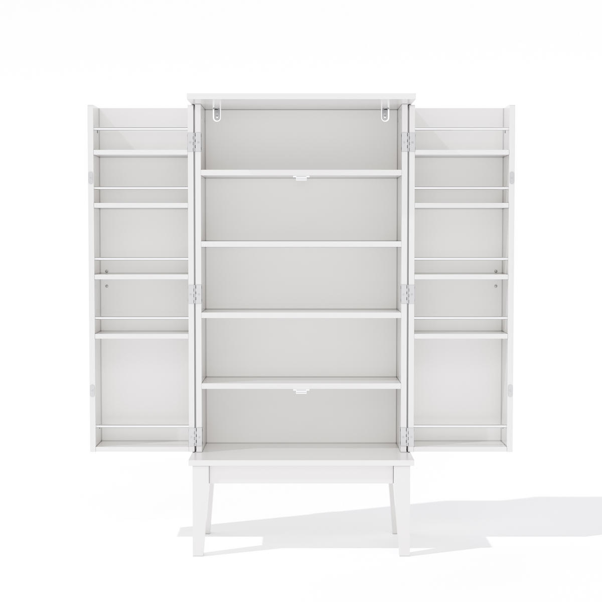 BUFFET 120/30/59 cm Weiß aus MDF mit 2 Türen - Weiß, Holzwerkstoff (59/120/30cm) - OKWISH