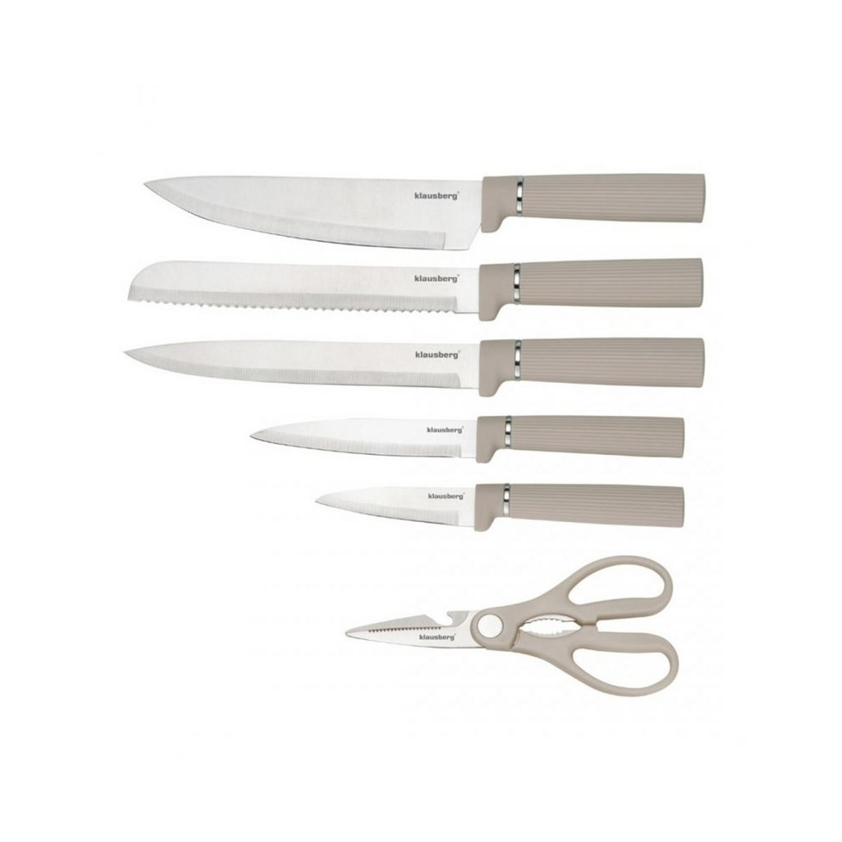 MESSERSET Beige 35/10/35 cm 63937 - Beige, Metall - Klausberg 