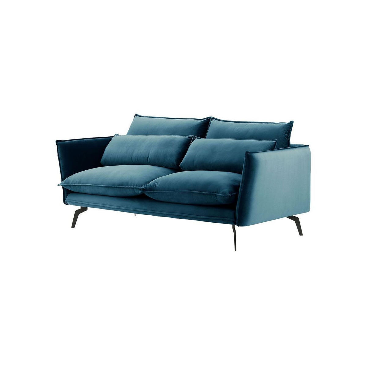 SOFA Layla 2,5-Sitzer-Velluto 11 - Dunkelblau, Holz/Textil (197/95/98cm)
