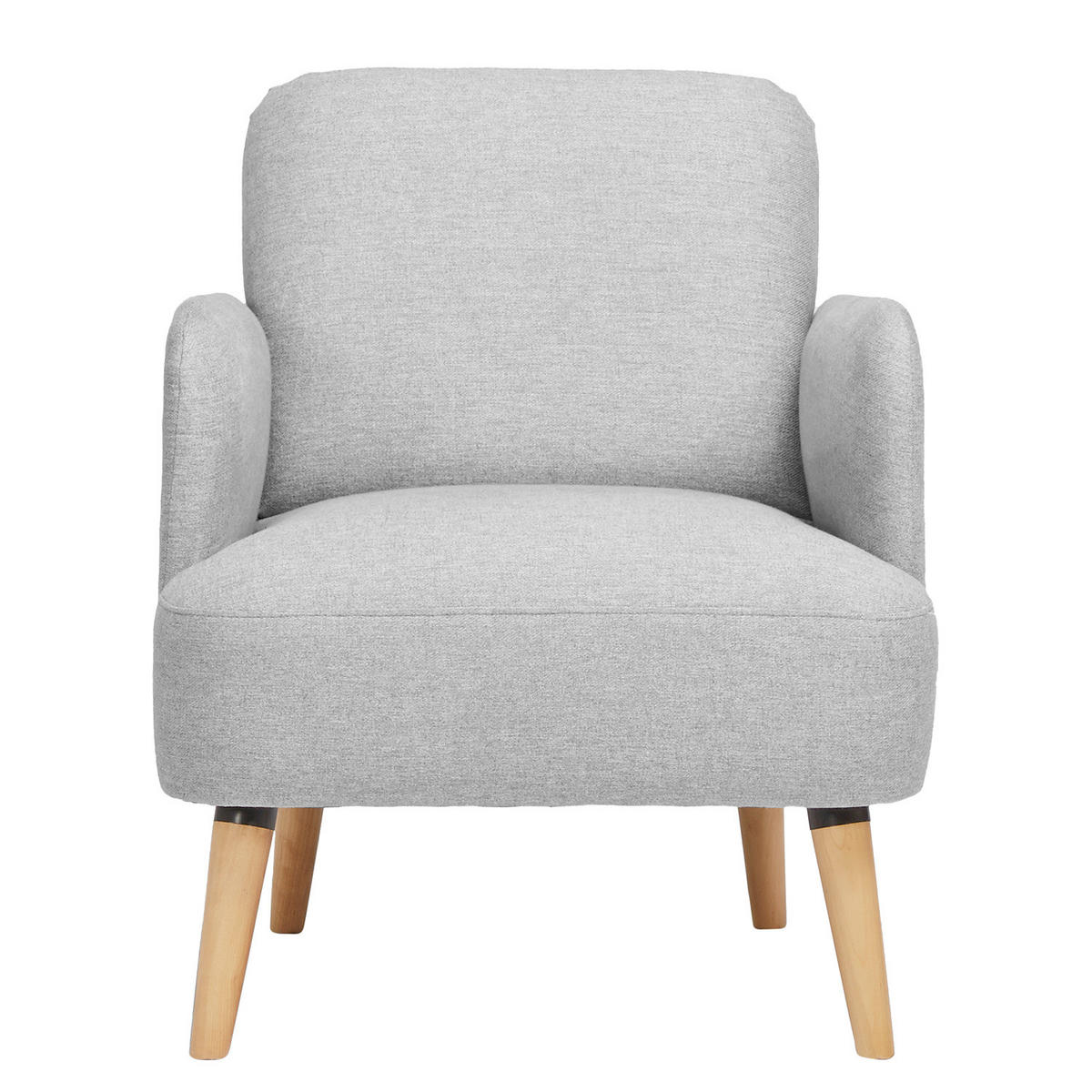 SESSEL - Hellgrau, Holz/Textil (62/79/77cm) - home24