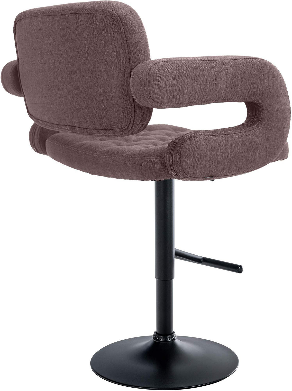 BARHOCKER Stoff braun - Schwarz/Braun, Textil/Metall (62/103/55cm) - CLP