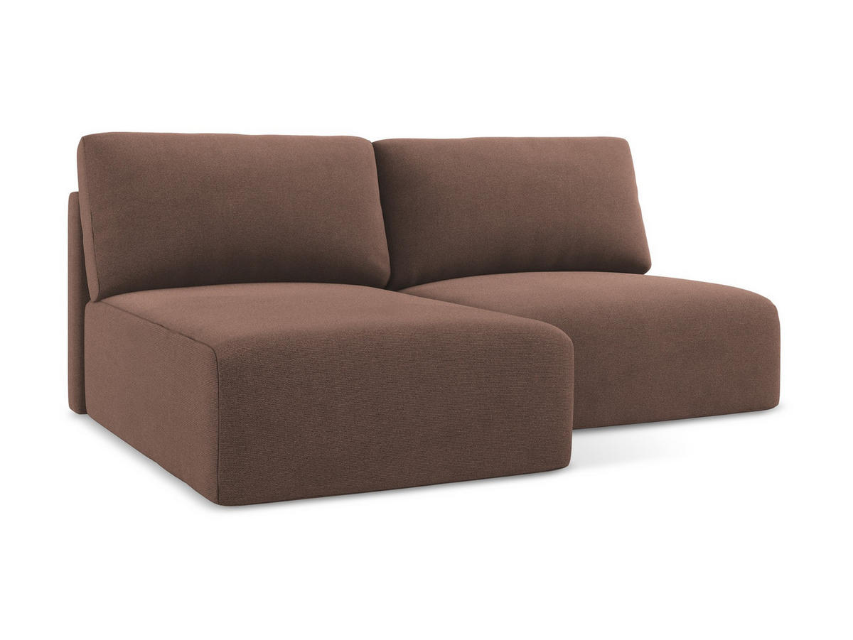 ECKSOFA mit Schlaffunktion links Strukturstoff Stoff Pink - Pink/Hellrosa, Kunststoff/Textil (149/210cm) - Makamii