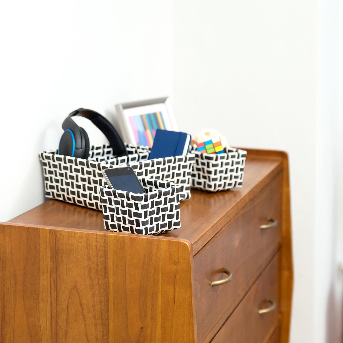 4XAUFBEWAHRUNGSKORB - Multicolor, Kunststoff/Metall (23.5/10/23.5cm) - Relaxdays