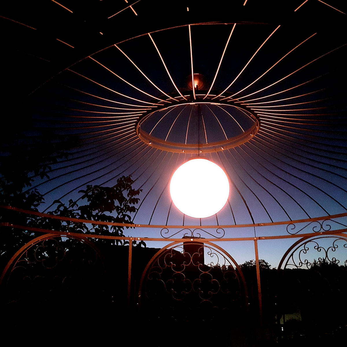 AUSSEN-HÄNGEKUGEL Globe Ø 50cm - Weiß, Kunststoff (50/50/50cm) - s.luce
