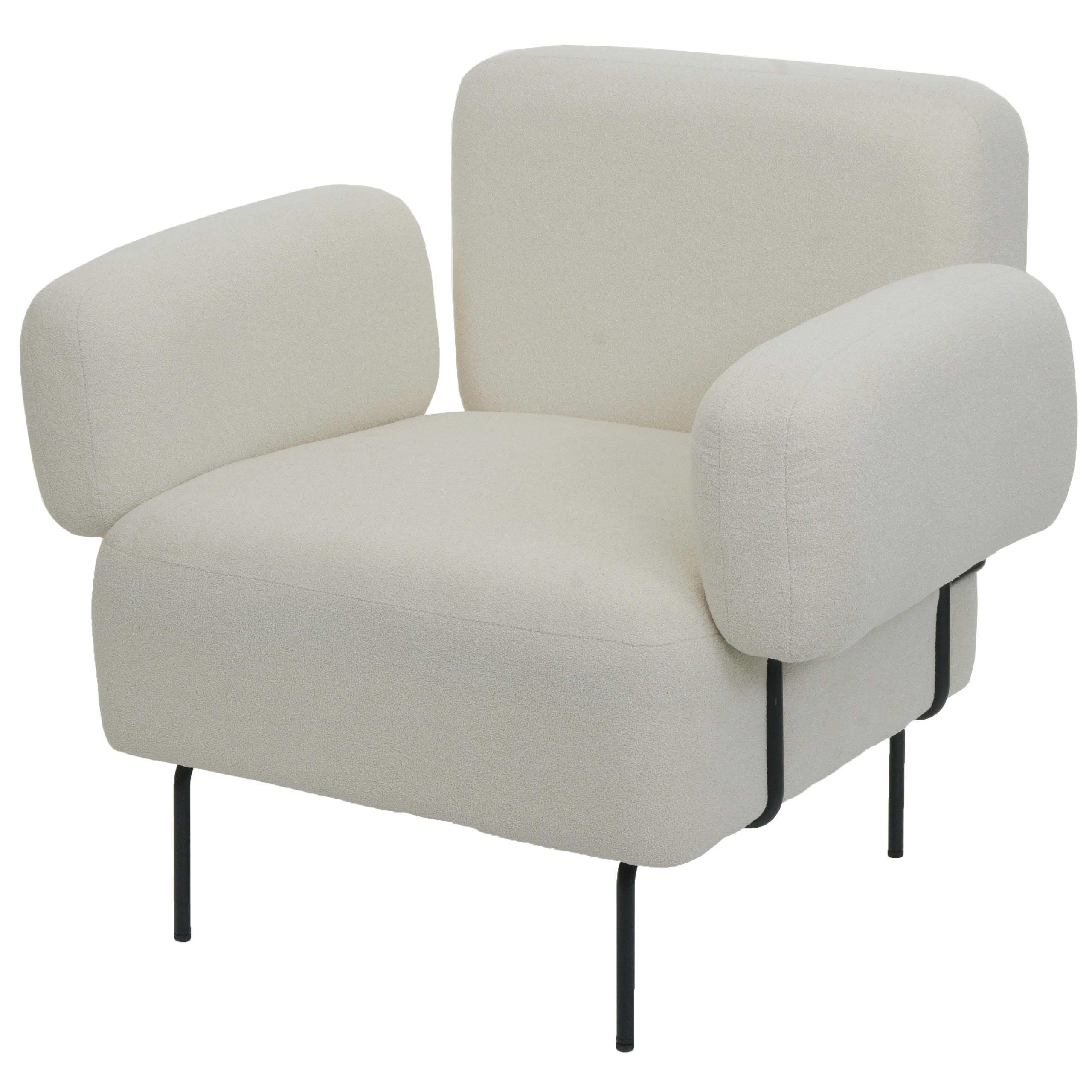 LOUNGE-SESSEL Cremeweiß - Weiß, Textil (88/78/76cm) - MCW