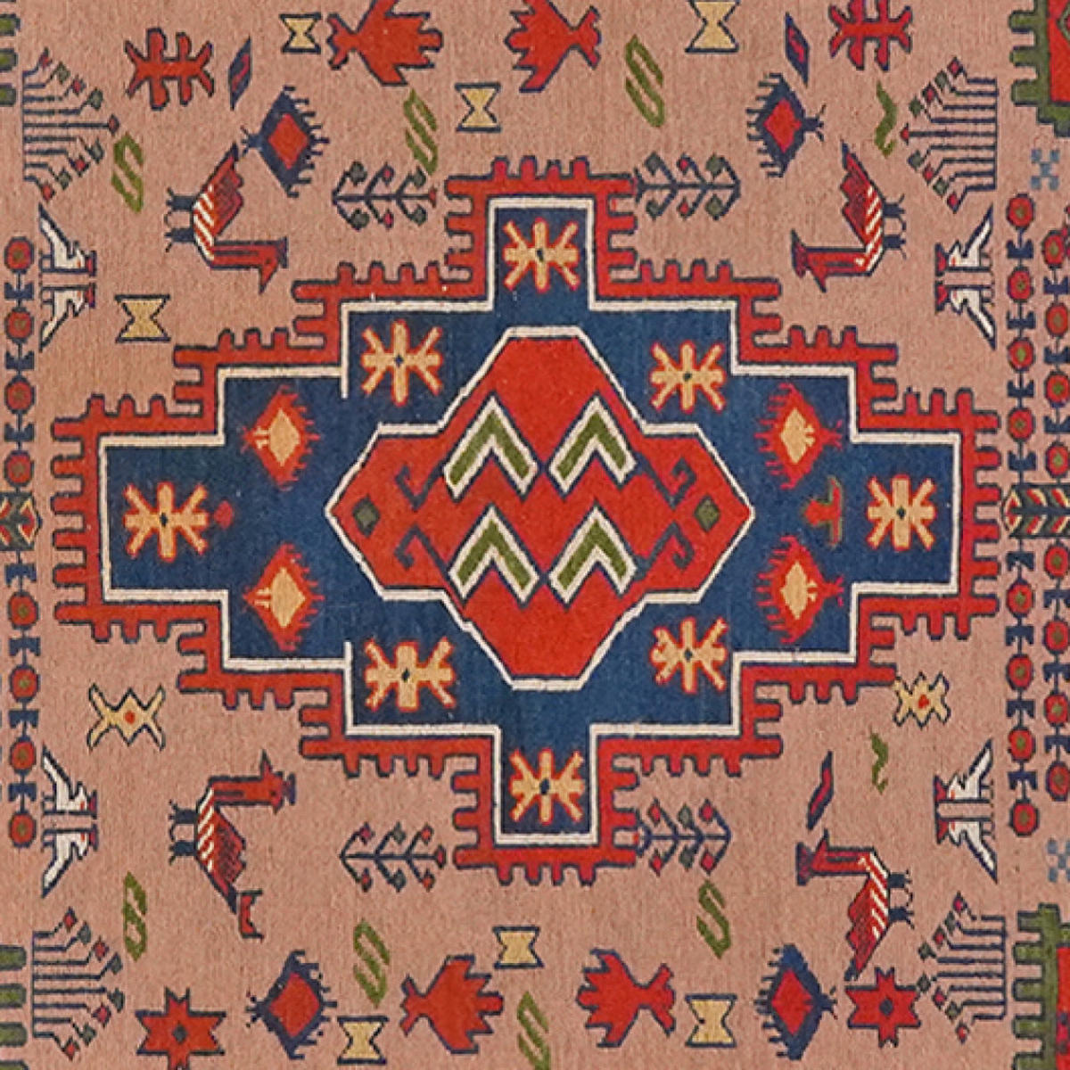 TEPPICH Sumak Shahsavan Beige 185/125 cm Schurwolle - Beige, Textil (125/185cm) - Looma