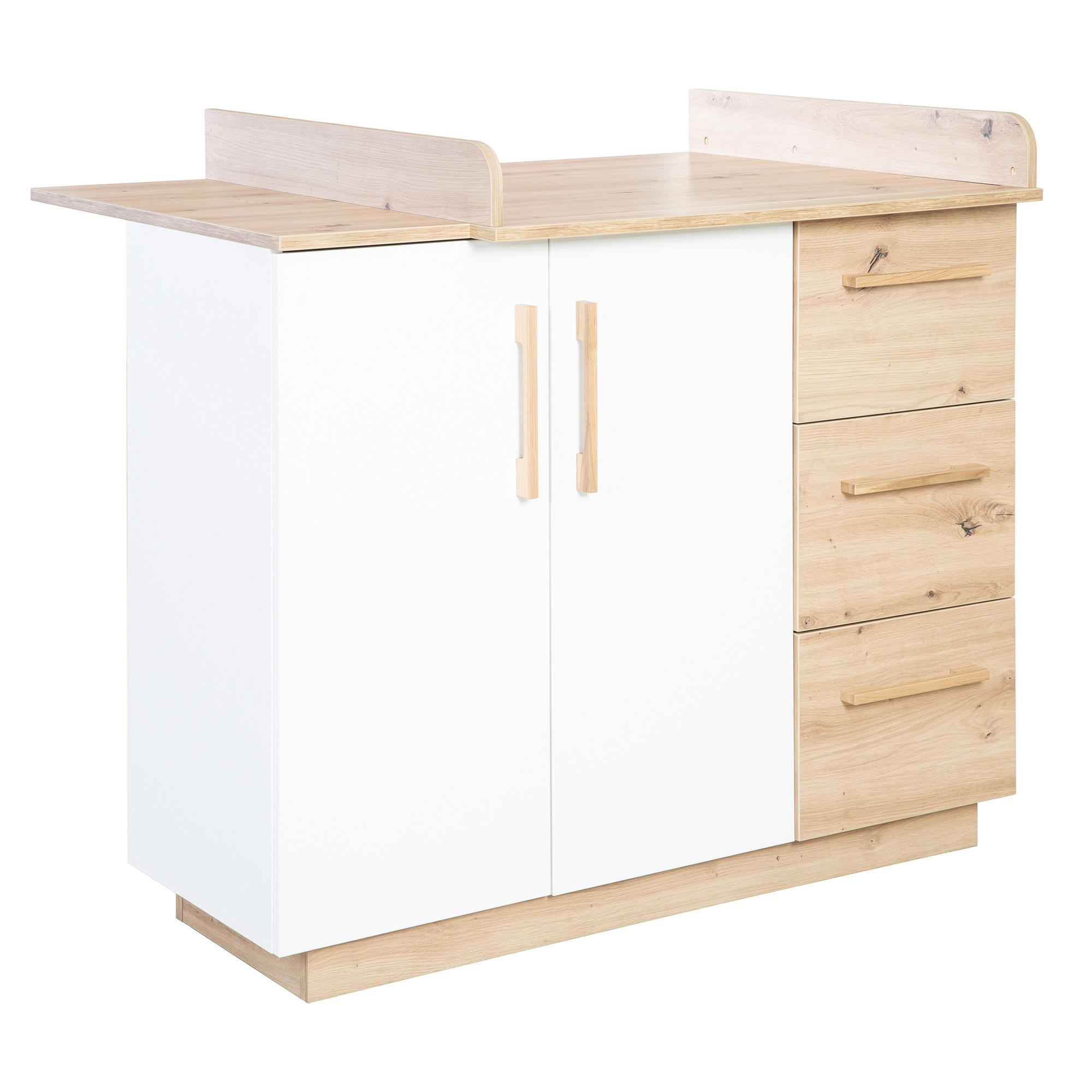 WICKELKOMMODE Lion - Weiß, Holz/Holzwerkstoff (117.5/103/79cm) - Roba