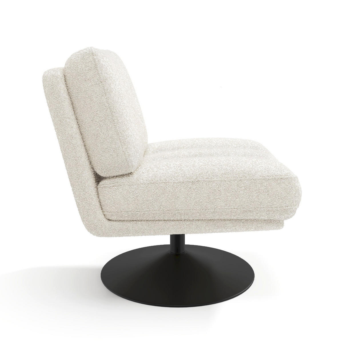 SESSEL Bouclé-Stoff Ecru 60.5cm - Creme, Textil (60/80/74cm) - Sia Home