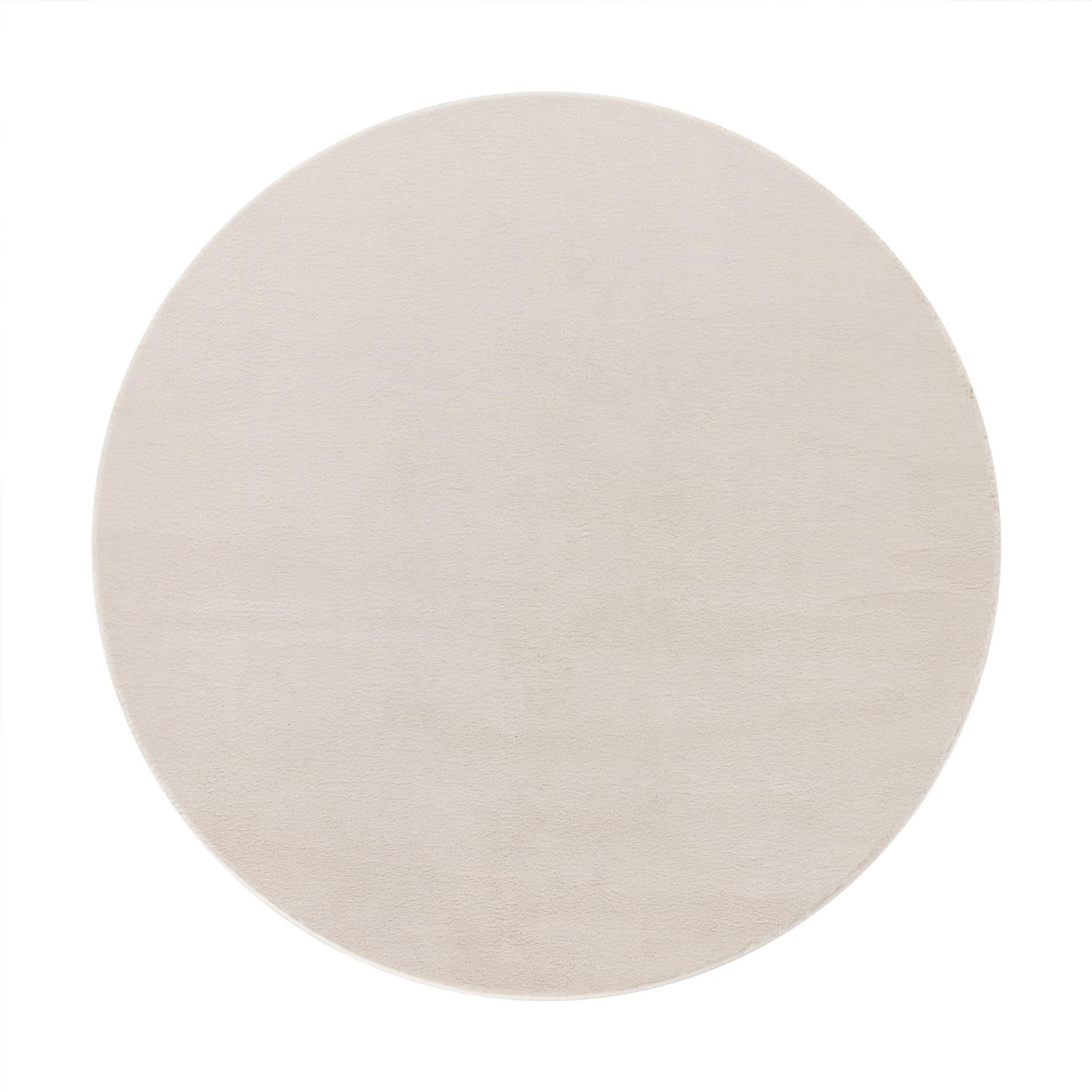Paco Home Hochflorteppich Creme 200x200 cm