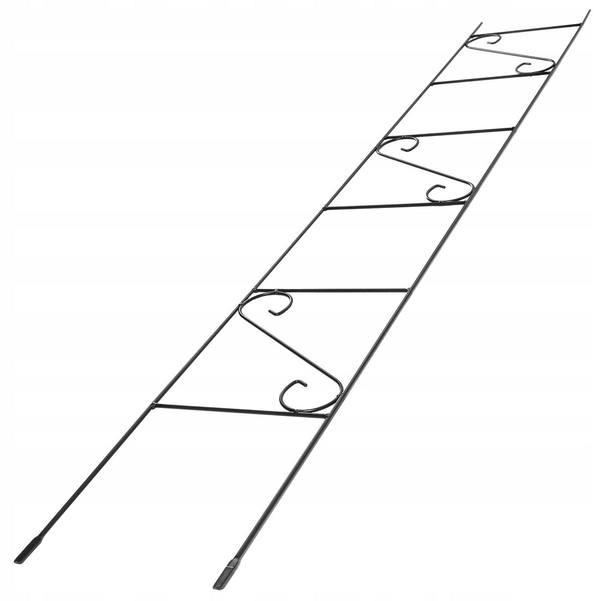 BLUMENGITTER, 26 x 182 cm, Schwarz - Schwarz, Metall (26/182cm) - KADAX