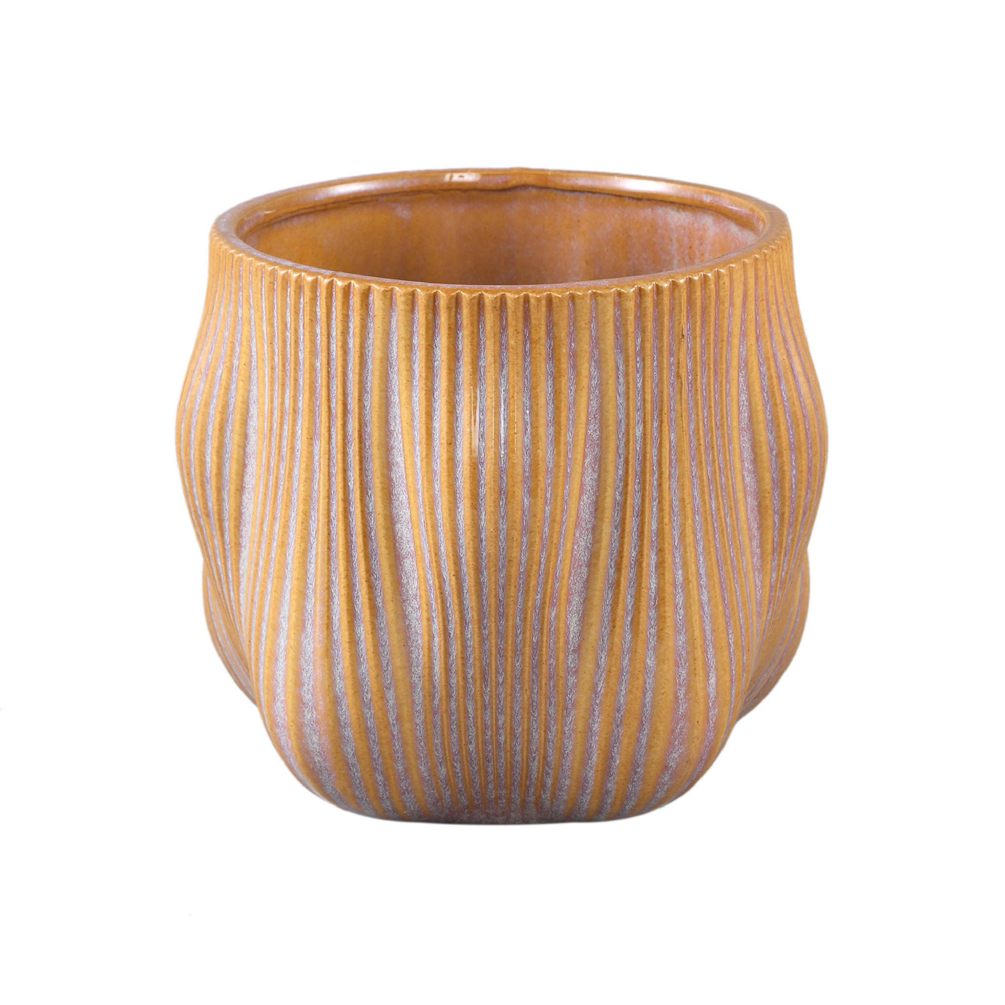 TOPF Mateen Braun 19/19/17cm - Braun, Keramik (17cm) - PTMD Collection