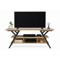TV Stand Minerva Schwarze Eiche - Eichefarben/Schwarz, Holzwerkstoff (120/55/35cm) - Decorotika