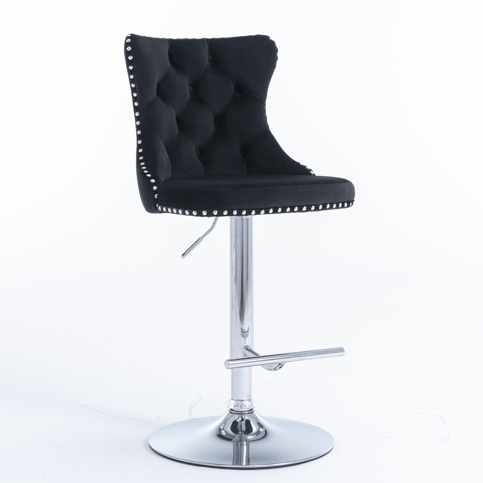 BARHOCKER DE-36328 2er-Set mit 360°-Drehung Schwarz - Schwarz, Metall (46/115/46cm) - ComfortXL