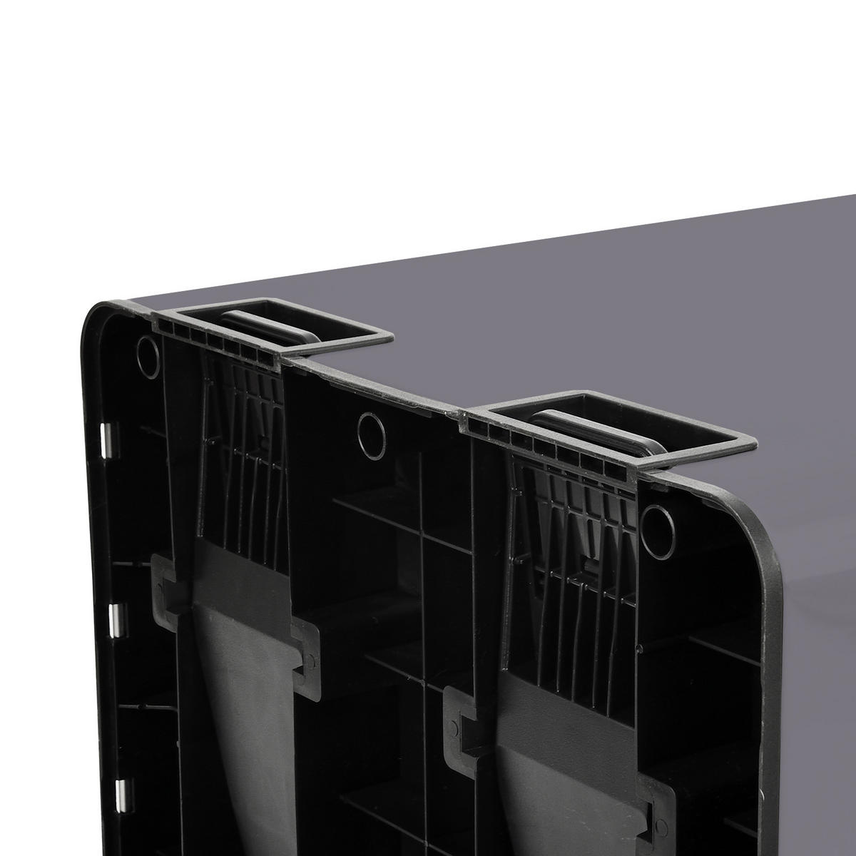 MÜLLTRENNSYSTEM TMH2X30 2x30L 2 Fächer Mülleimer Pulverbeschichteter Stahl Grau - Grau, Metall (47/72/32cm) - SVITA