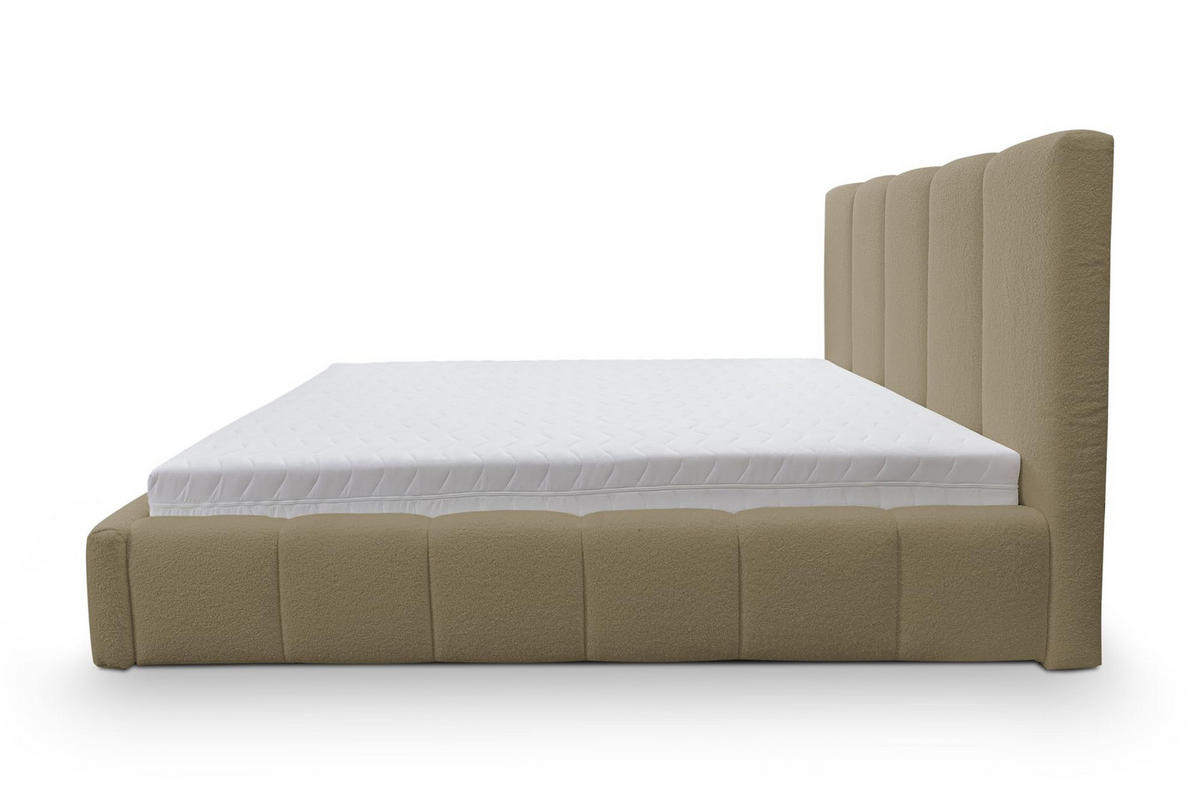 POLSTERBETT MARCO mit Bettkasten Boucle (Braun, 180 x 200 cm) - Braun, Holzwerkstoff (180/200cm) - VENASI MÖBEL