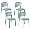 GARTENSTÜHLE 4er-Set Kunststoff grün Gela - Grün, Kunststoff (45/78/50cm) - Beliani