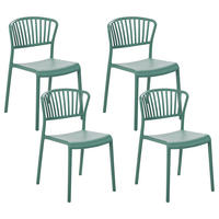 GARTENSTÜHLE 4er-Set Kunststoff grün Gela - Grün, Kunststoff (45/78/50cm) - Beliani
