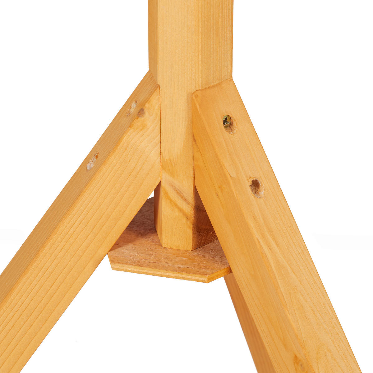 VOGELFUTTERHAUS - Orange, Holz (66/137/59cm) - Relaxdays