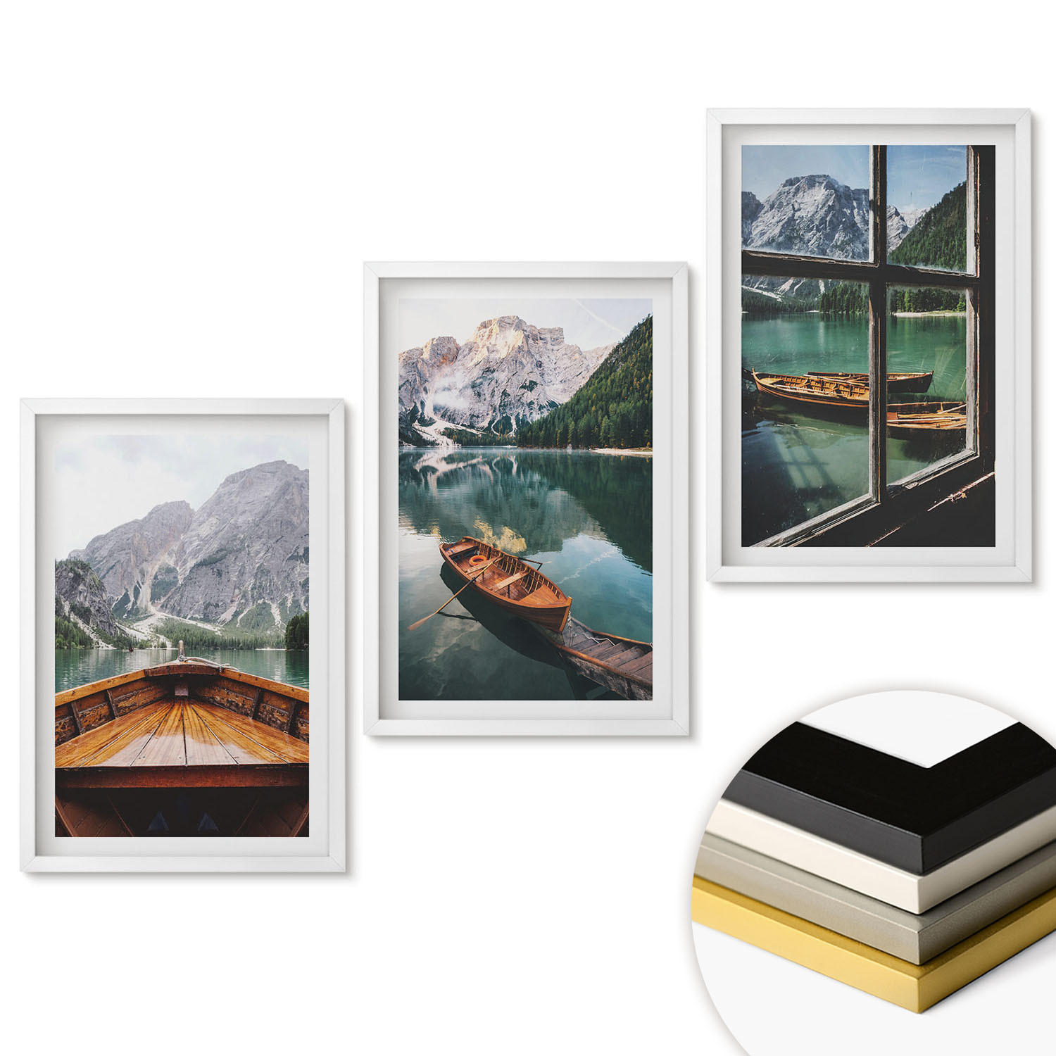 ArtPrintCave Wandbilder Weiß 40x60 cm