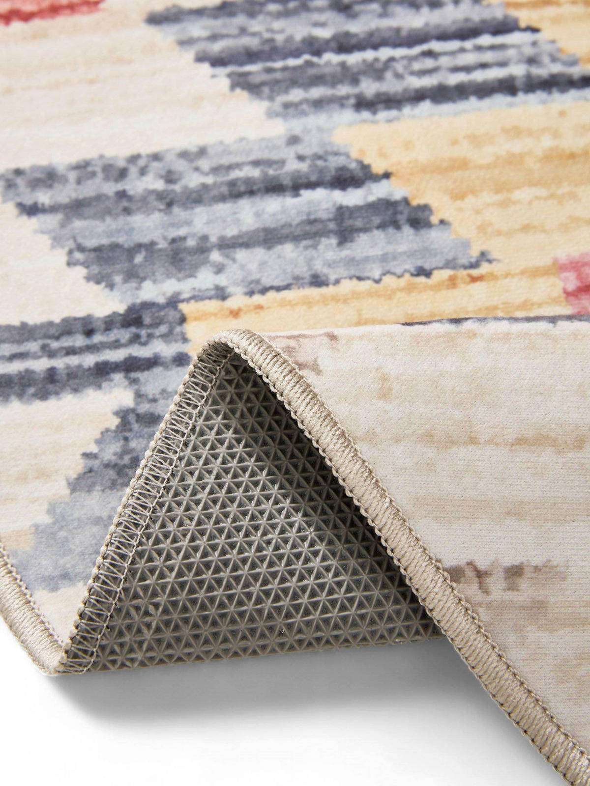 VINTAGE-TEPPICH George waschbar ø 120 cm rund - Beige/Multicolor, Kunststoff (120/120cm) - benuta