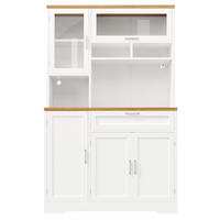 BUFFETSCHRANK Weiß 104/40/180 cm - Weiß, Holz (104/180/40cm) - PANGIVO