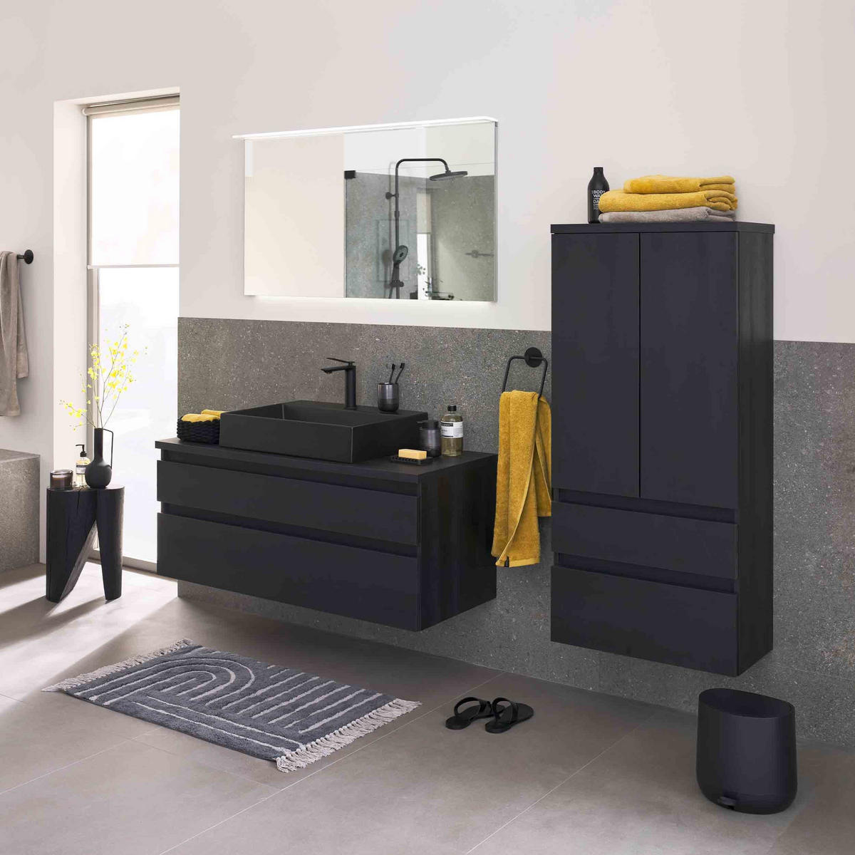 BADEMATTE BAHAMAS - Grau, Textil (60/90cm) - Schöner Wohnen