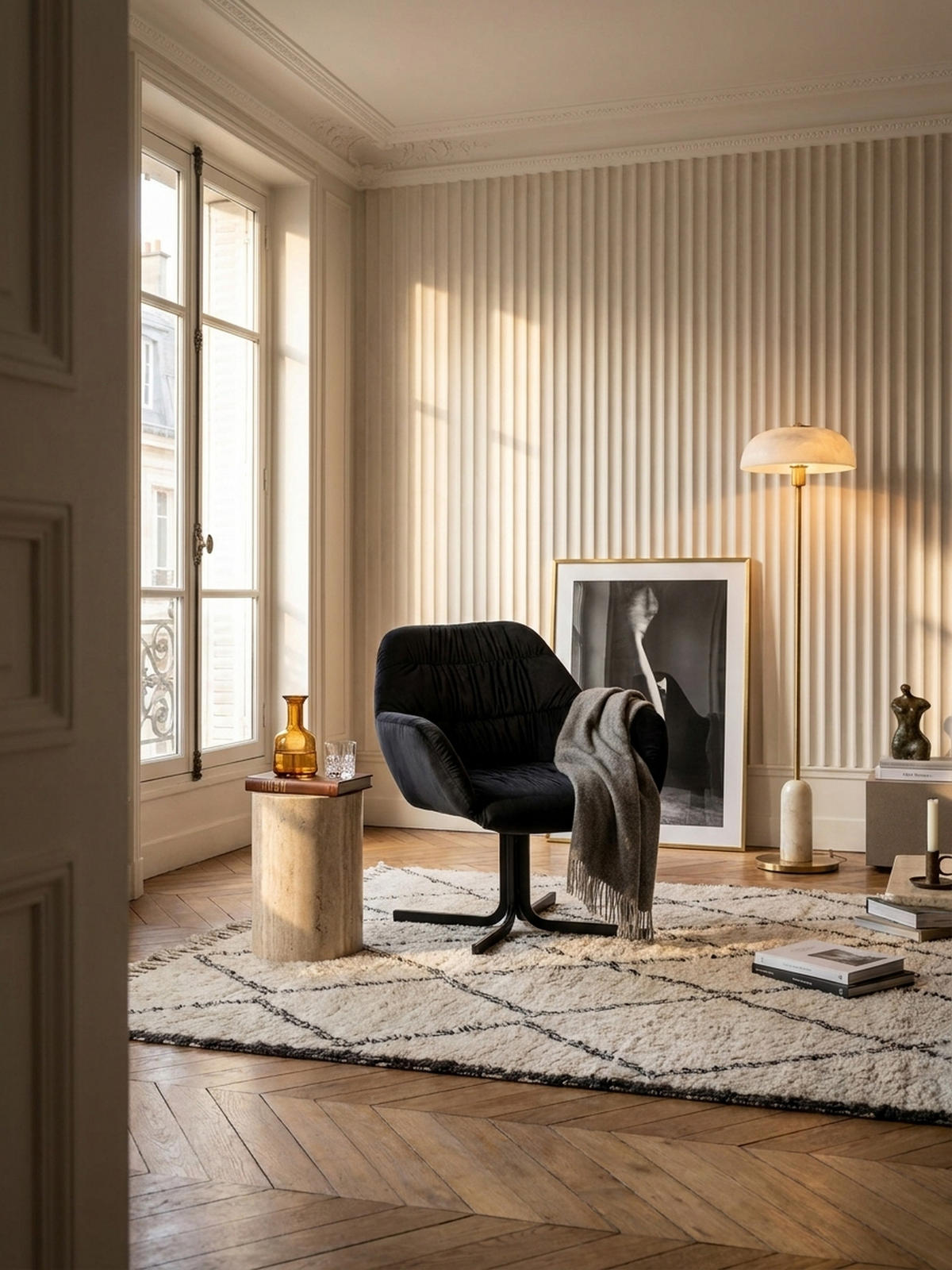 LOUNGESESSEL Samt mit Armlehnen und Metallgestell, gepolsterter Schalensitz, Schwarz 64x68x74 cm - Schwarz, Textil/Metall (64/74/68cm) - KADIMA DESIGN