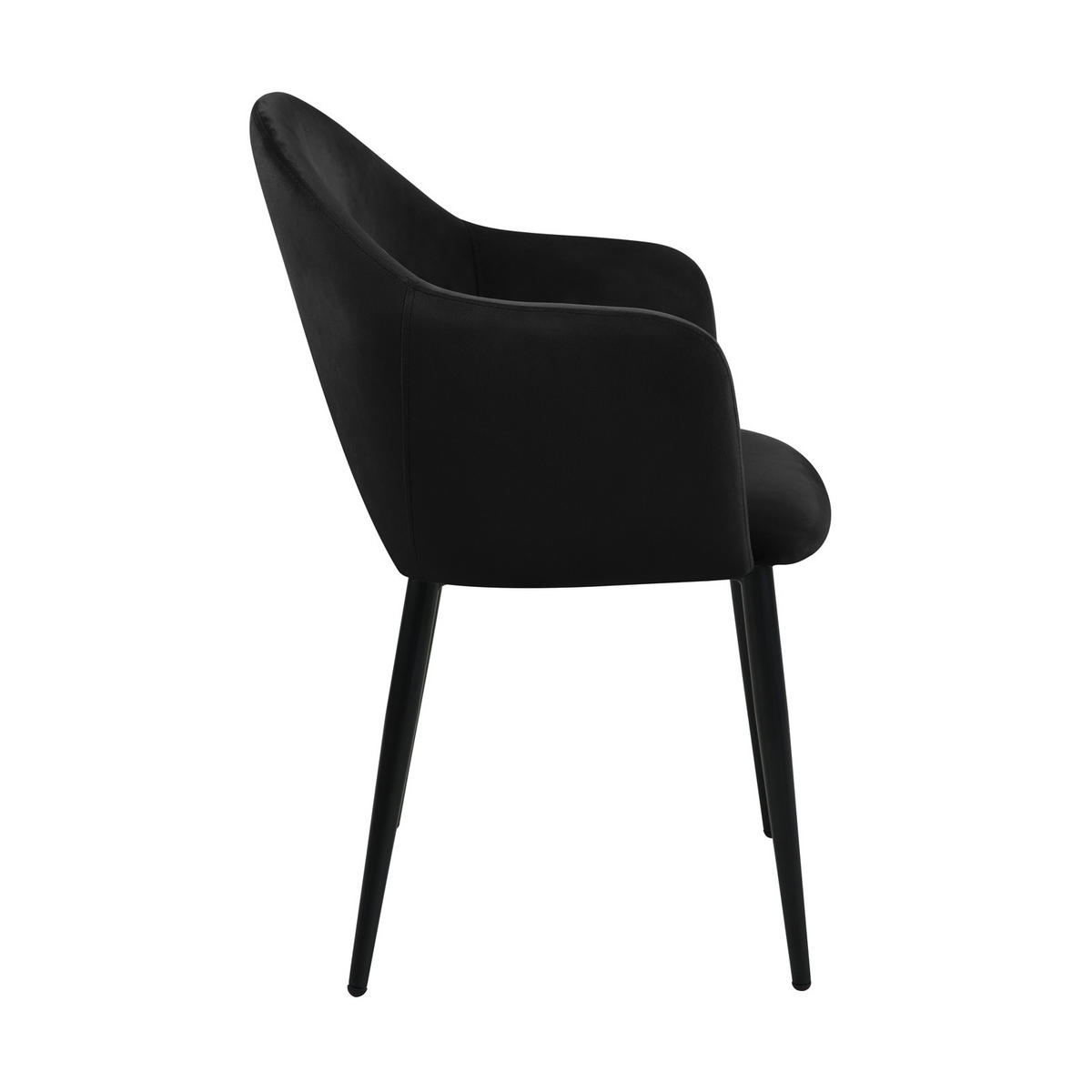 ESSZIMMERSTÜHLE HAILEY (2er Set) - Schwarz, Textil/Metall (54/83/53cm) - SVITA