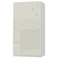 HÄNGESCHRANK Florence W4/50 Weiß / RAL 1013 perlweiß HG 50 / 32,5 / 96cm - Türanschlag rechts - Weiß Hochglanz/Weiß, Holz/Holzwerkstoff (50/96/32.5cm) - Feldmann-Wohnen
