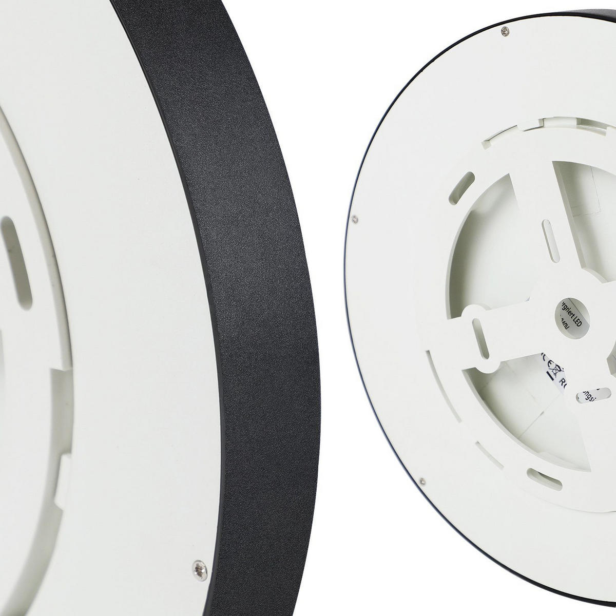 LED-DECKENLEUCHTE Crescentia 18/18/3 cm - Schwarz, Kunststoff (18/18/3cm) - Nettlife