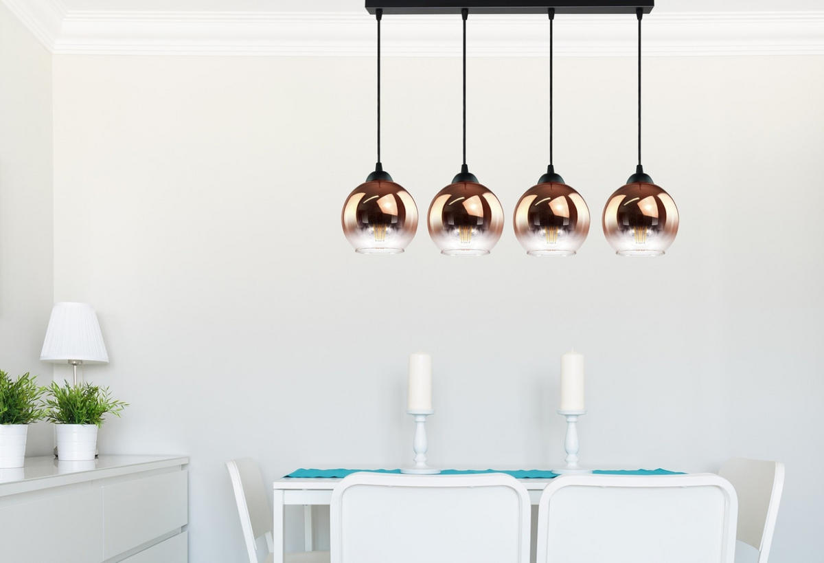 PENDELLEUCHTE MASUR - Transparent/Goldfarben, Glas/Metall (15/80/80cm) - kiki design