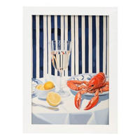 POSTER Hummer Freude Blatt A4 Weißer Rahmen - Weiß, Papier (29.7/5/21cm) - Nacnic