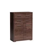 KOMMODE SALERNO 88/122,5/40,5cm mit 2 Schubladen 2 Türen Braun - Braun, Holzwerkstoff (88/122.5/40.5cm) - MASSENO