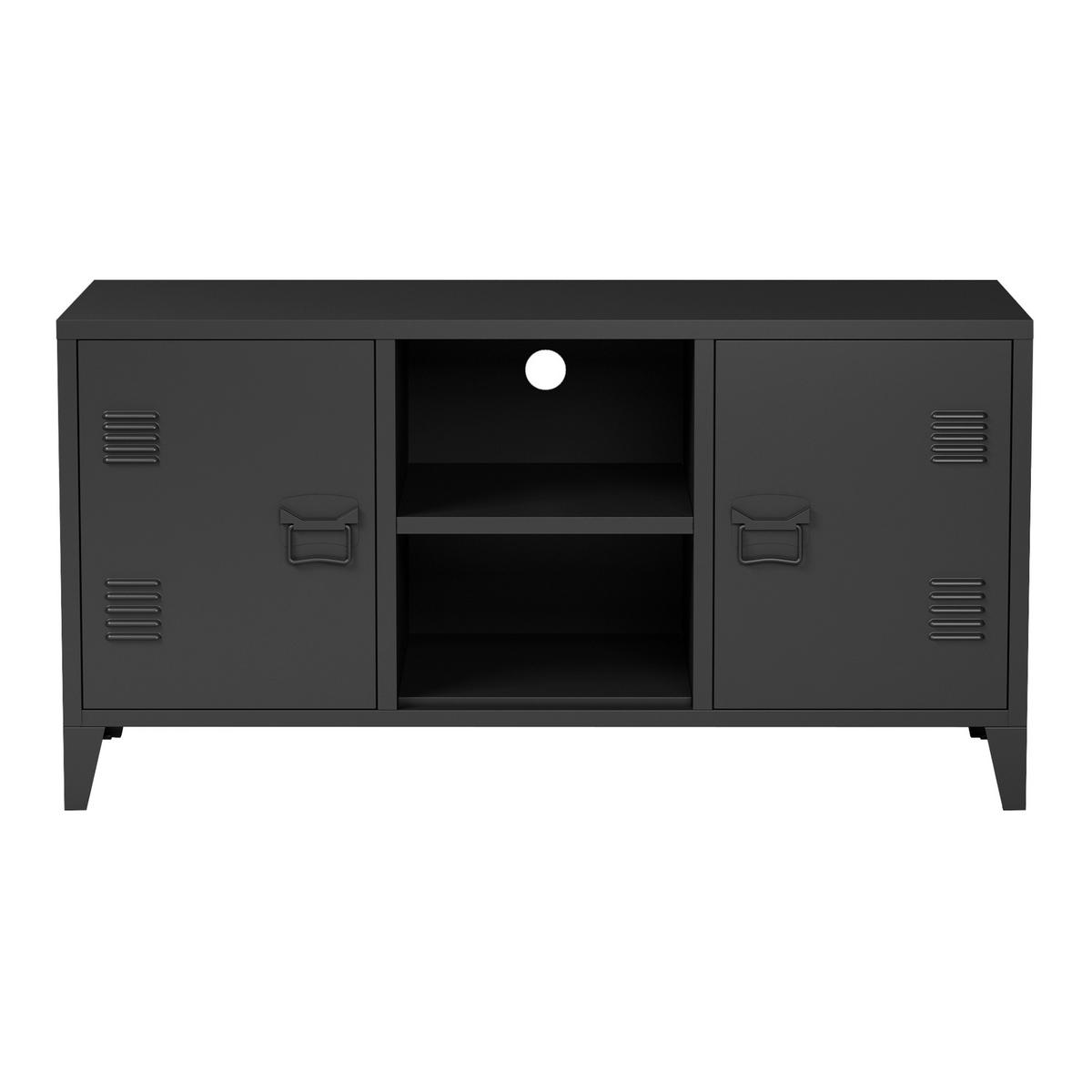SIDEBOARD Kotka - Schwarz, Metall (113/58/40cm) - [en.casa]