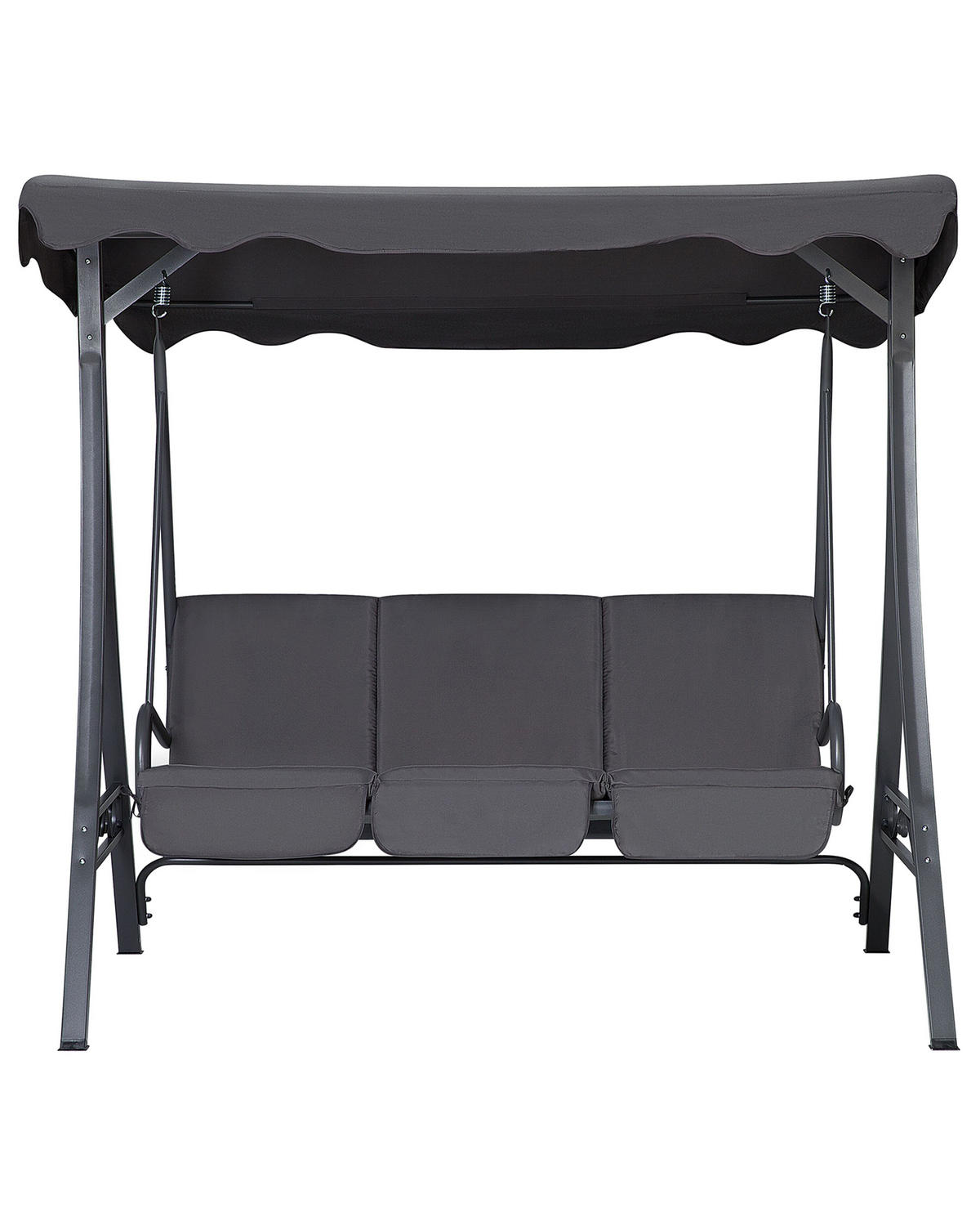 GARTENSCHAUKEL Sonnendach grau Garbo - Grau, Textil (185/184/112cm) - Beliani