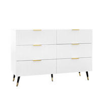 SIDEBOARD Weiß 120/77/40 cm moderne Kommode Schubladen - Weiß, Holz (120/77/40cm) - Kaket