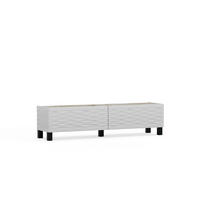 TV-ELEMENT Lerze White Marmor Weiss - Weiß, Holzwerkstoff (149.2/38/35cm)