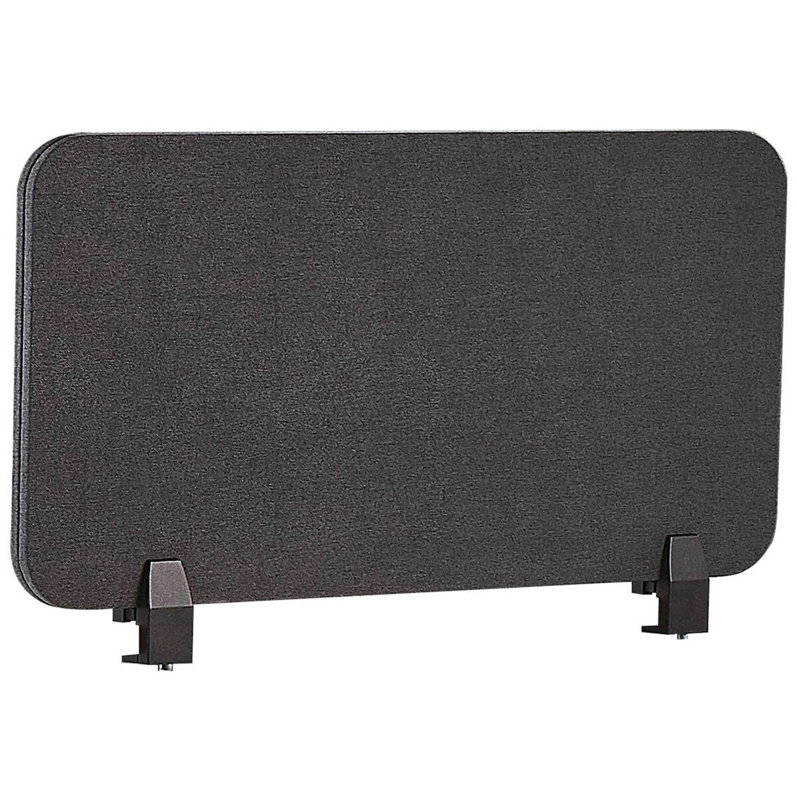 SCHREIBTISCHTRENNWAND 80 x 40 cm Dunkelgrau Wally - Dunkelgrau, Textil (80/40/2cm) - Beliani