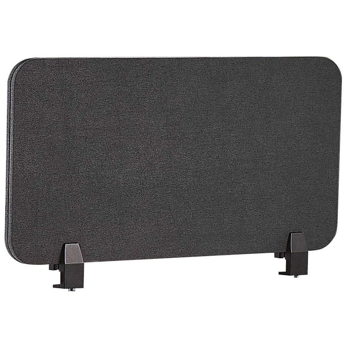 SCHREIBTISCHTRENNWAND 80 x 40 cm Dunkelgrau Wally - Dunkelgrau, Textil (80/40/2cm) - Beliani