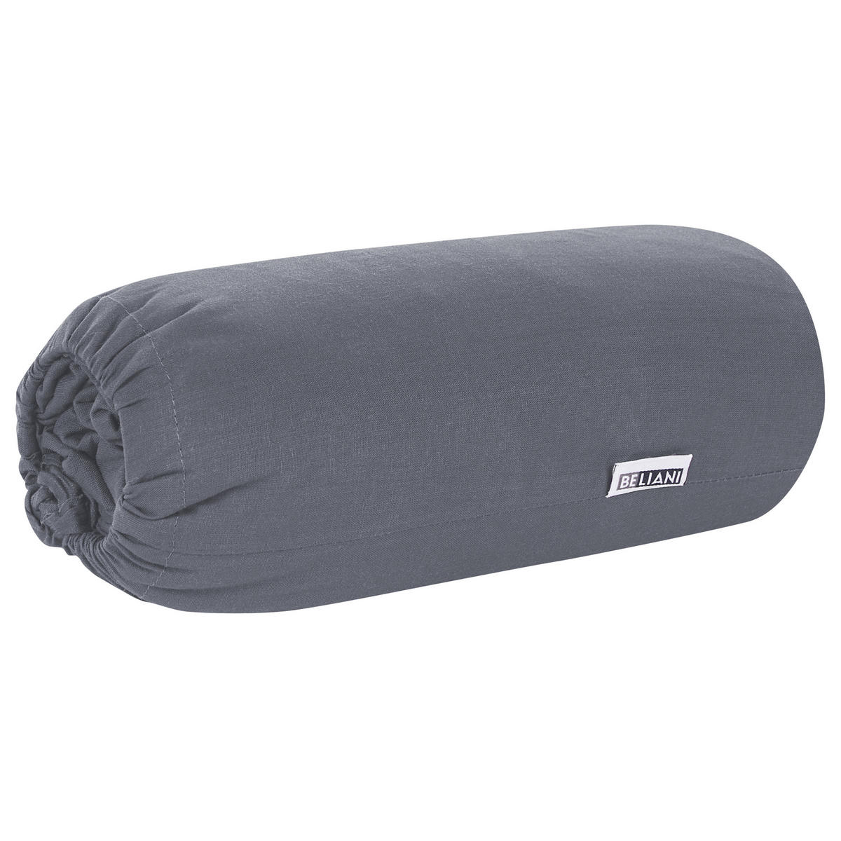 SPANNBETTLAKEN 140/200 cm Baumwolle Dunkelgrau Janbu - Dunkelgrau/Grau, Textil (140/200cm) - Beliani