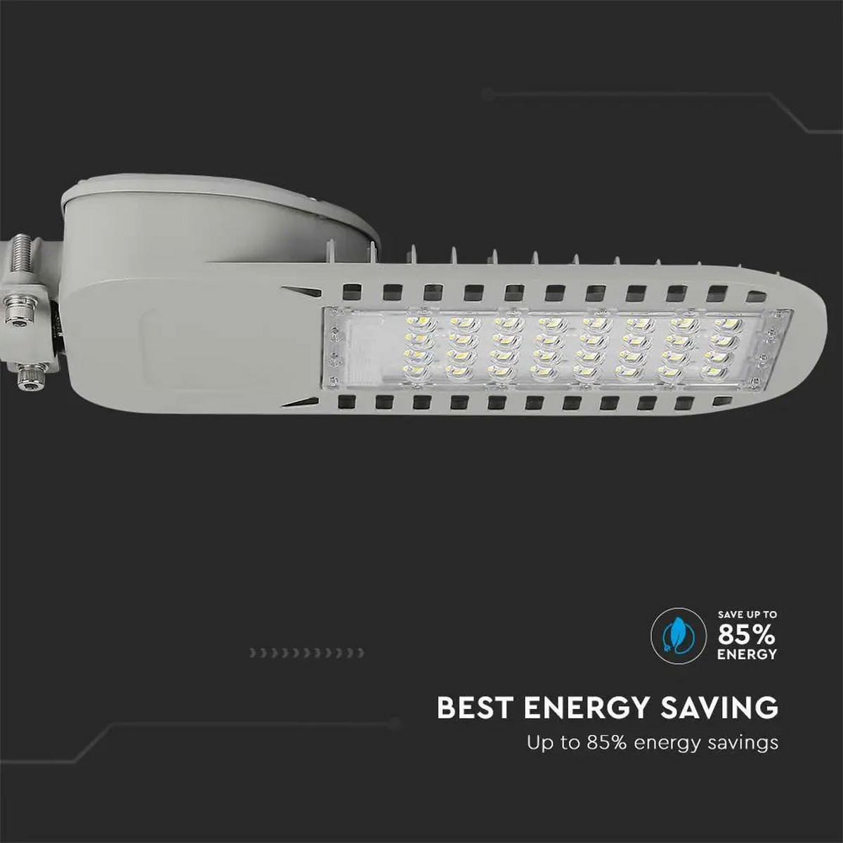 LED STRAHLER Aluminium Grau Slim - Grau, Metall (6.3/16.9/43.4cm)