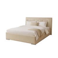 ČALOUNĚNÁ POSTEL MILA 180 s rošt – látka MARCELLO 18303 - béžová, kompozitní dřevo (180/200cm) - Kier Furniture