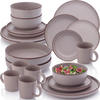 KOMBISERVICE BOMBAY BASALT - 20 teilig aus Steingut - Lila, Stein (27/9.5/27cm) - Sänger